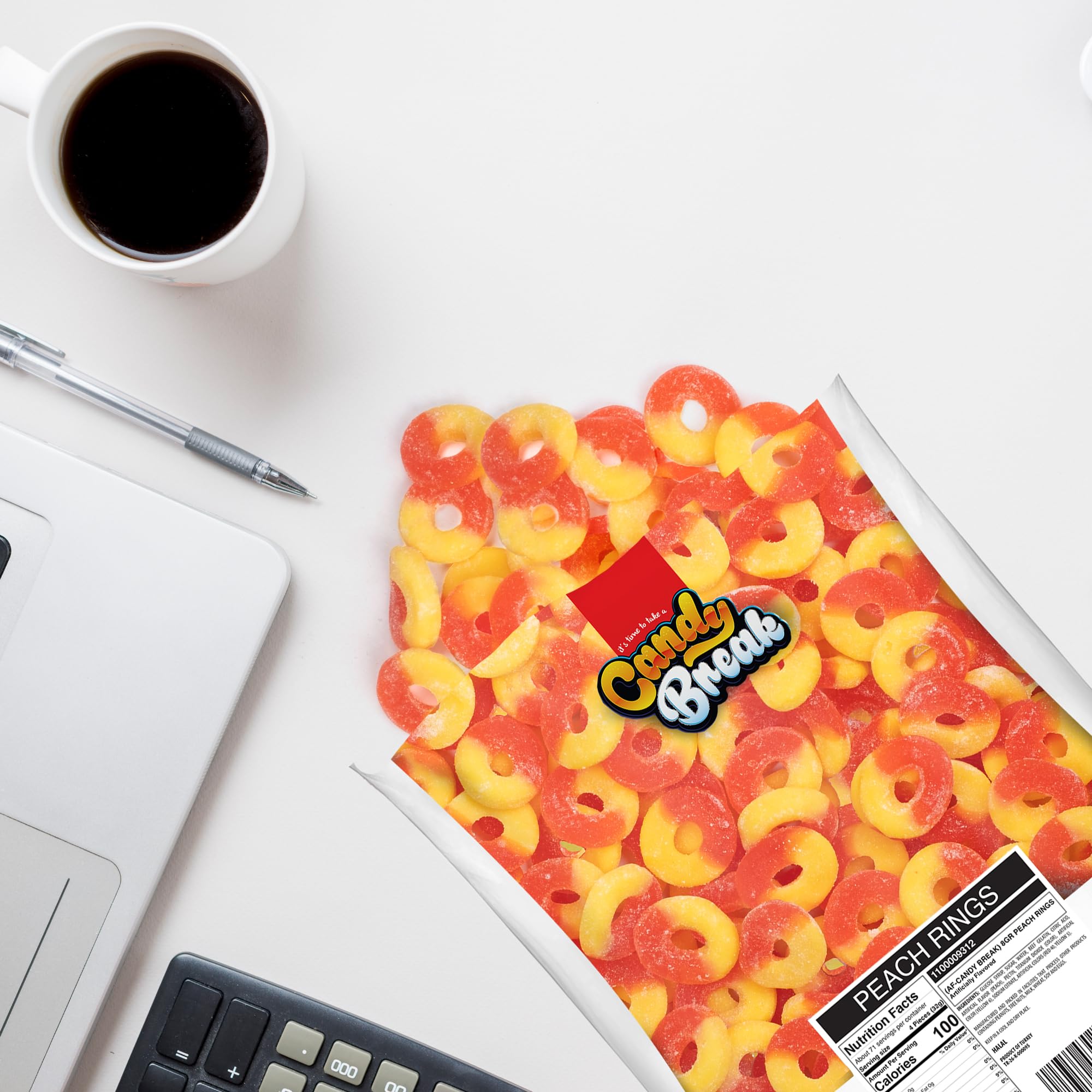Sharing Candy Break Peach Rings at gatherings, easy to pass.
