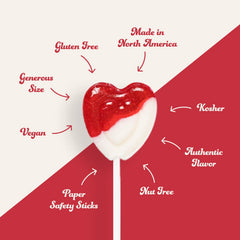 Candy Creek Heart Lollipop close-up highlighting glossy finish ideal for gifting