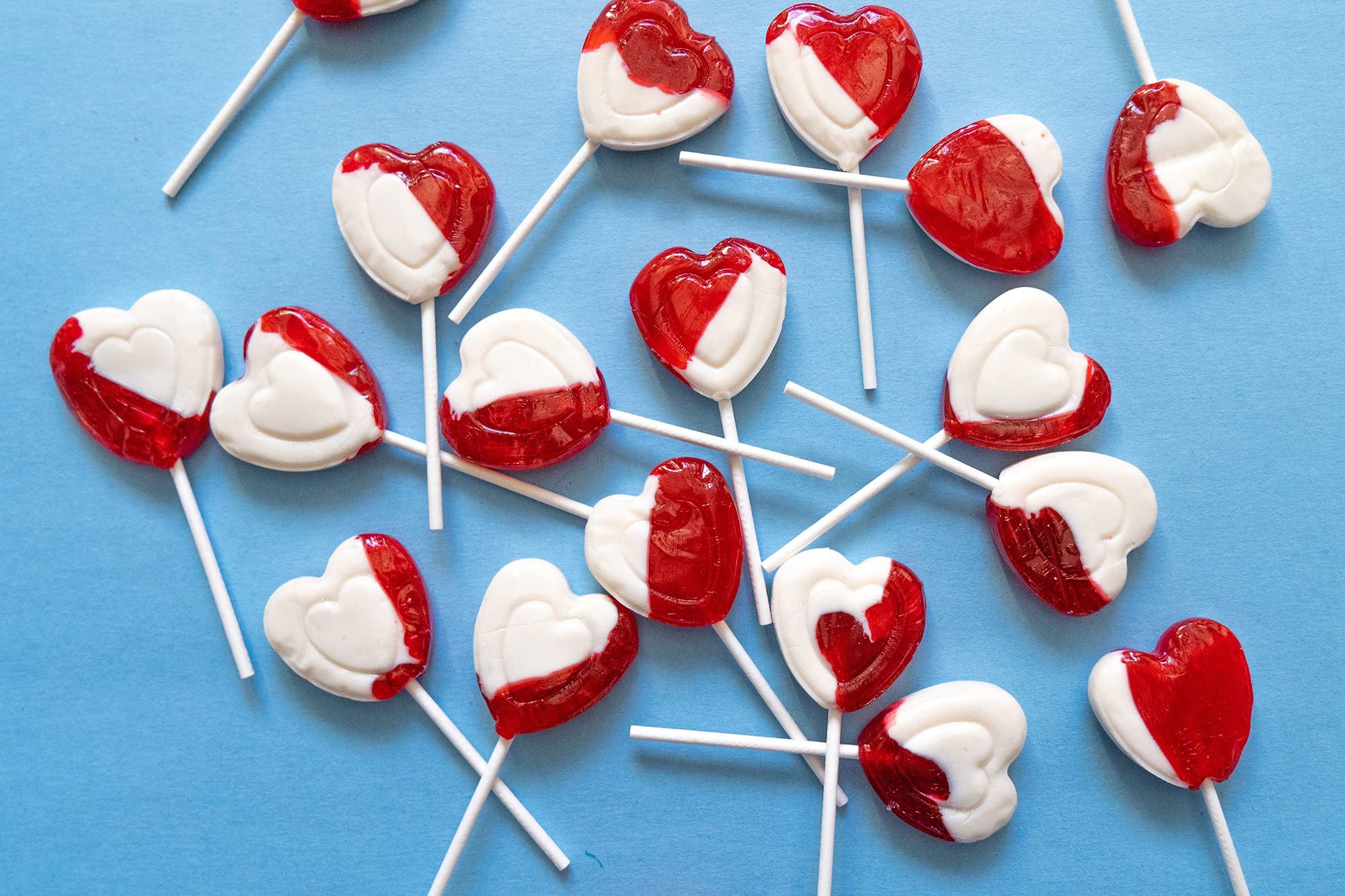 Candy Creek Heart Lollipop red and white design for festive occasions