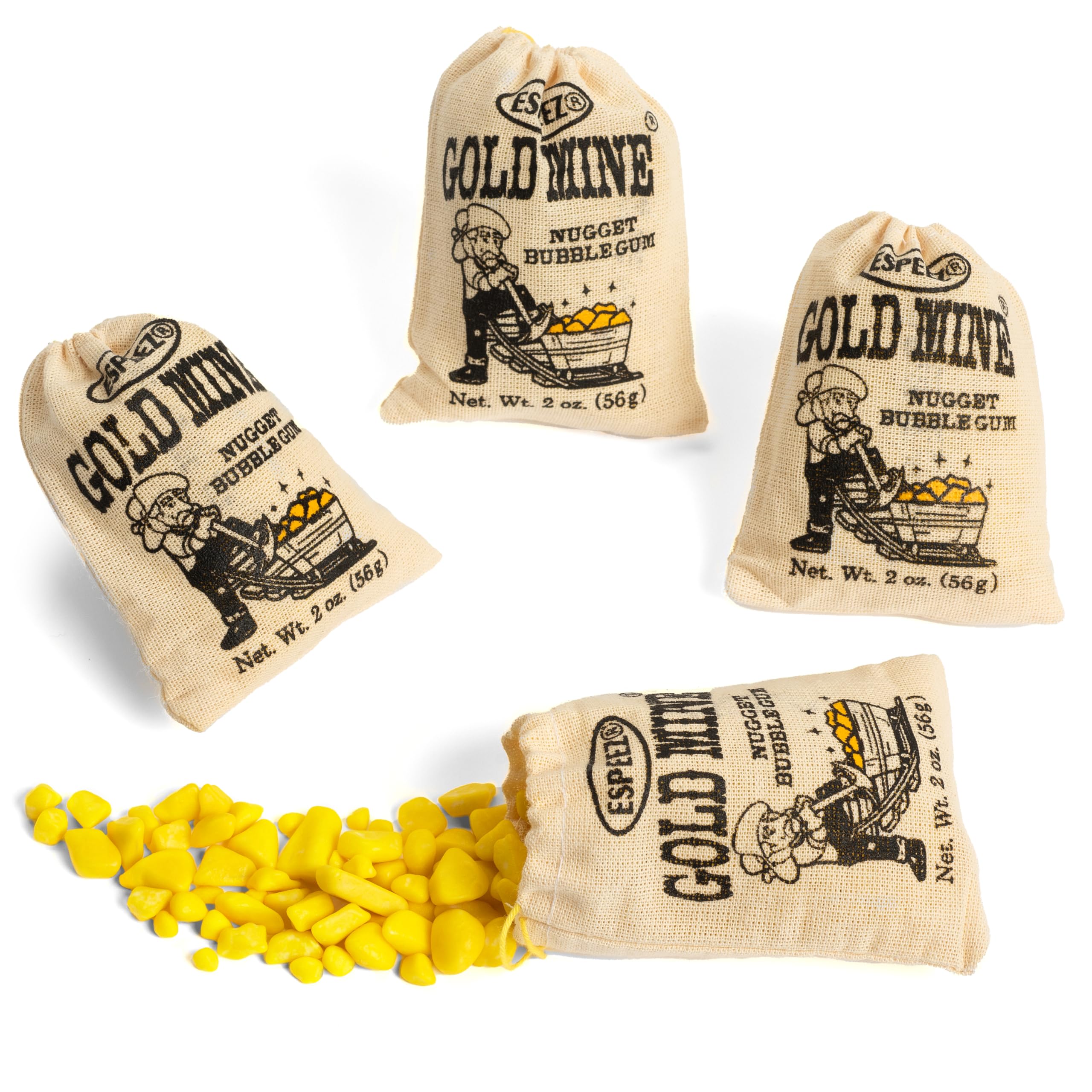 Candy Envy 2oz gold nugget gum offers bite sized treats on the go