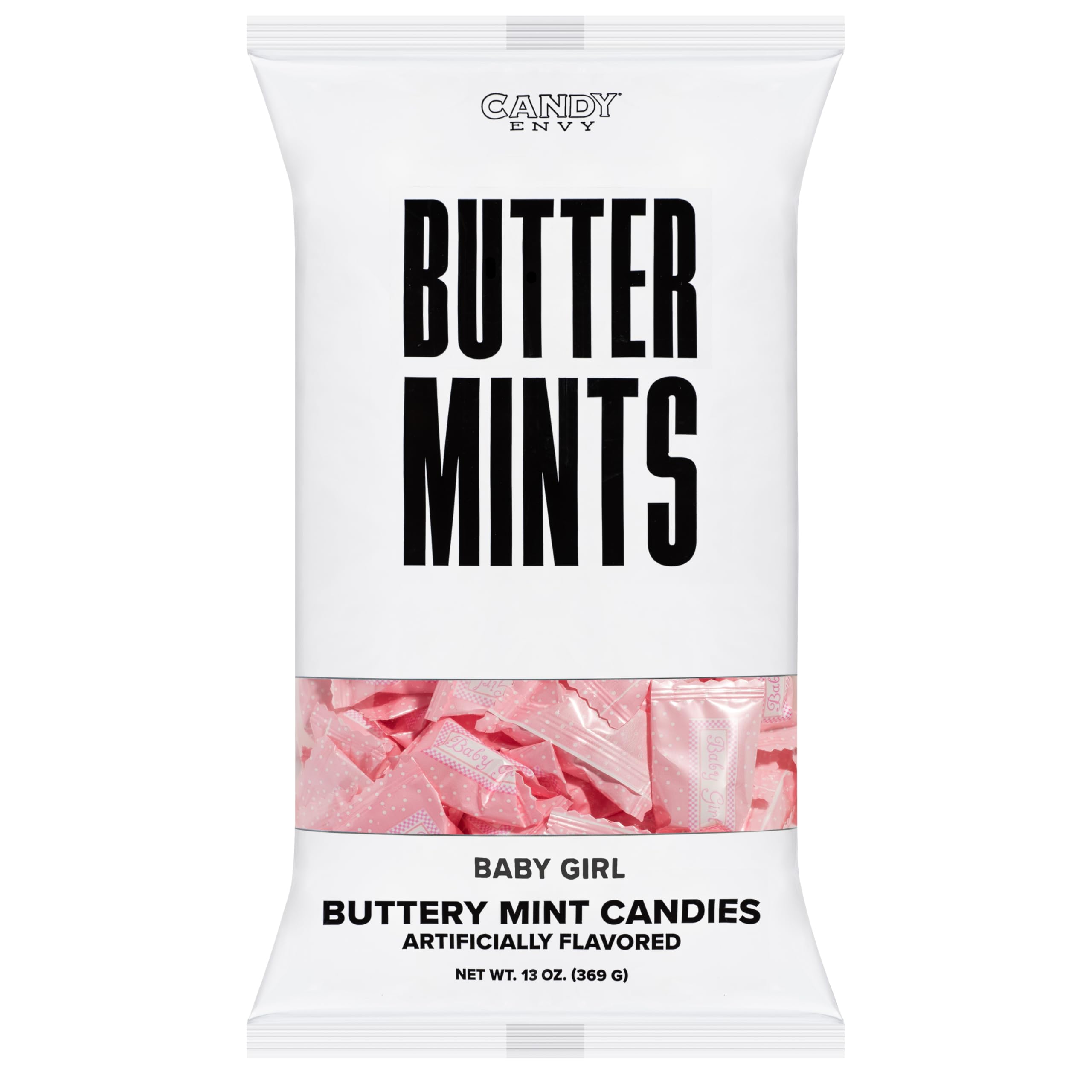 Candy Envy Baby Girl Buttermints closeup: mint texture and creamy melt