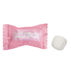Closeup of Candy Envy packaging for Baby Girl Buttermints showing premium presentation