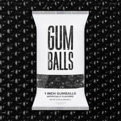 Candy Envy black gumballs 1-inch bulk bag for convenient snacking
