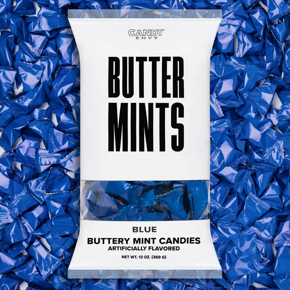 Candy Envy blue-wrapped buttermints 13oz bag ideal for gifting and snacking