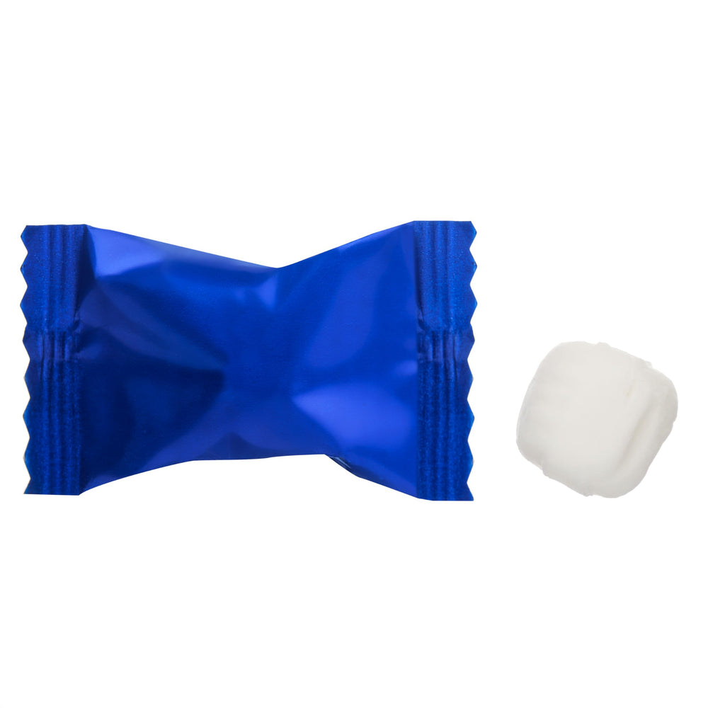 Candy Envy blue-wrapped buttermints wedding mint for guests and favors