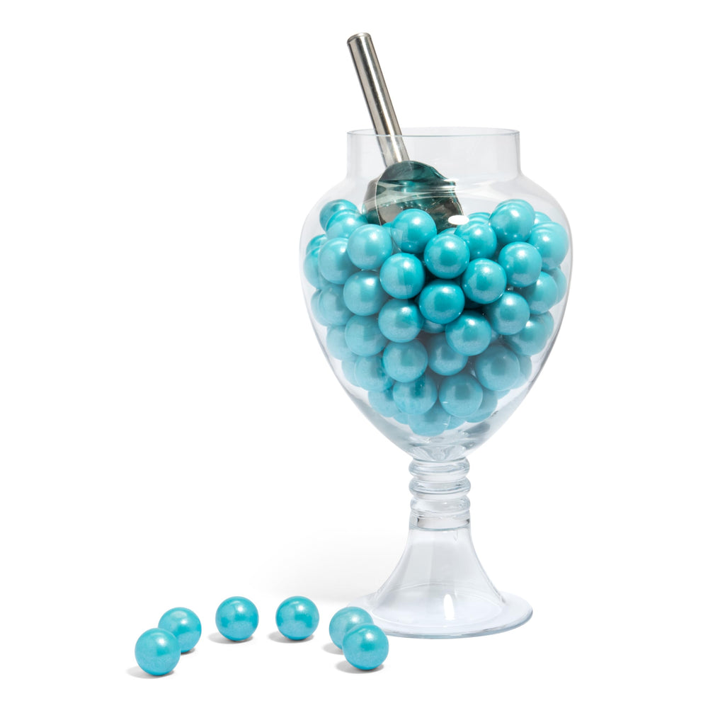 Candy Envy bulk light-blue candy on display for events