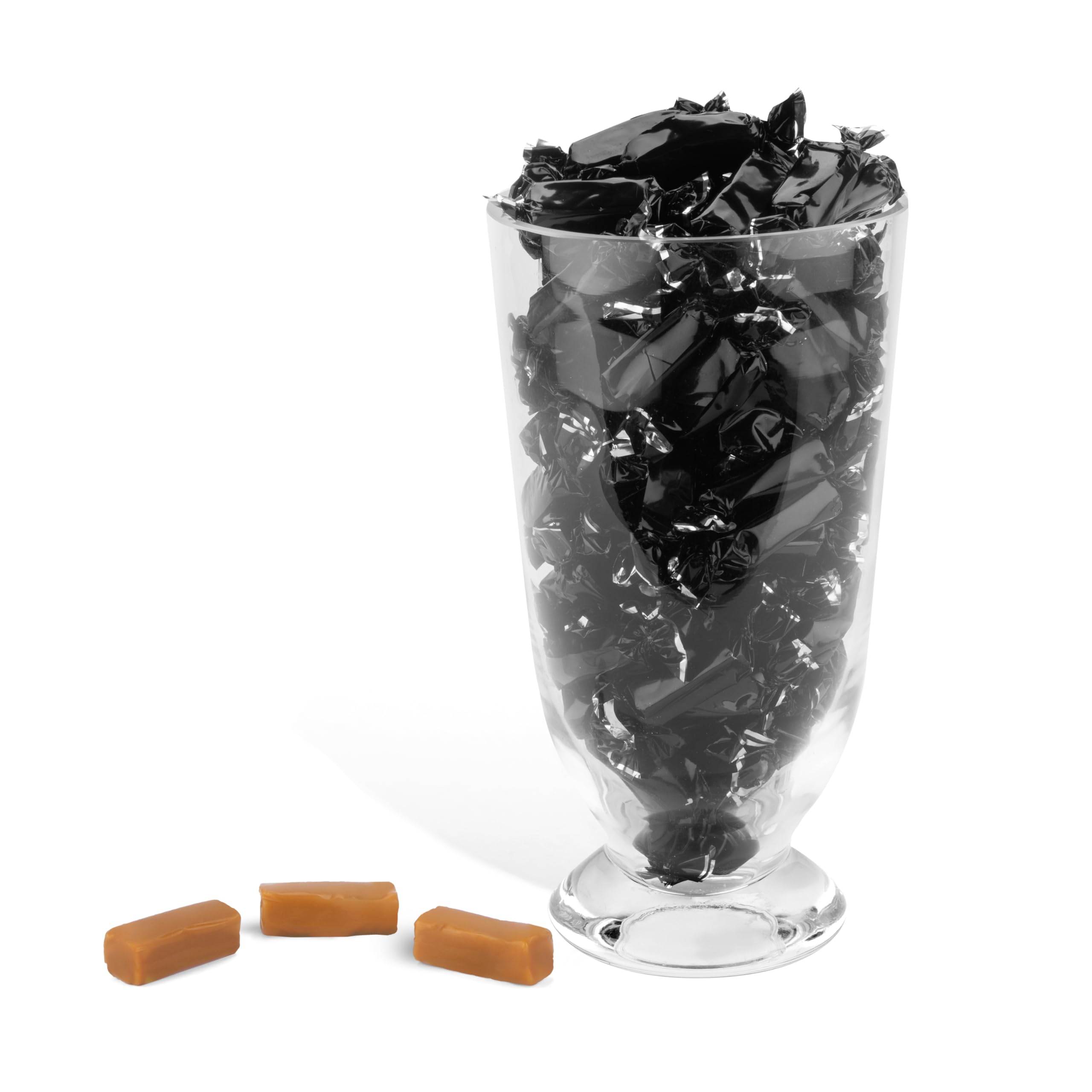 Candy Envy caramels on an office desk snack display
