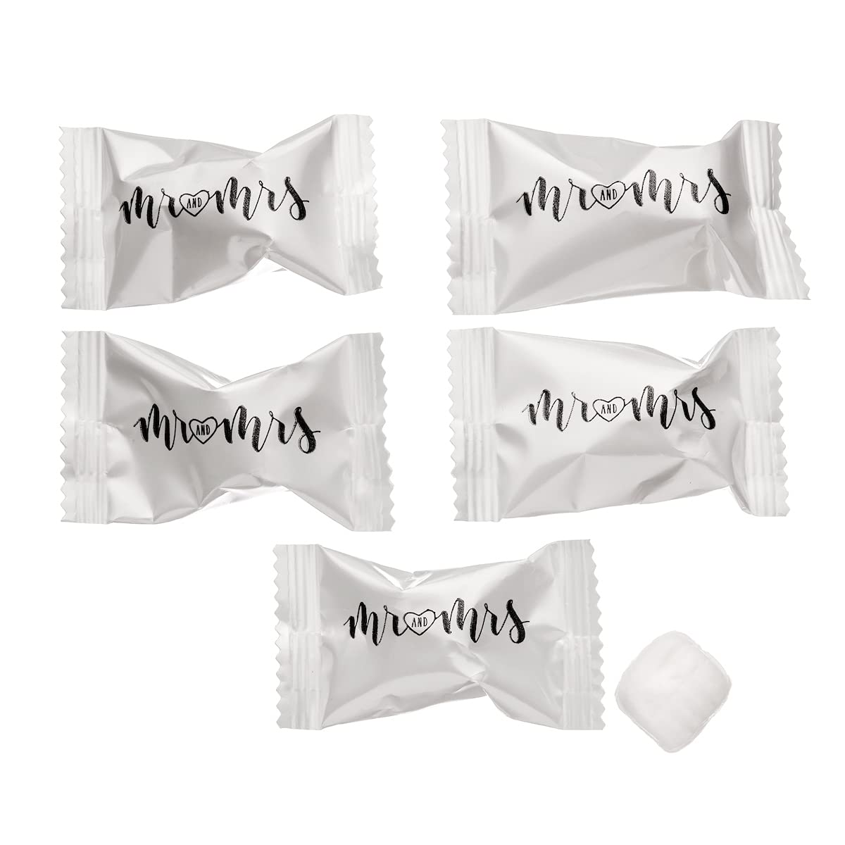 Engagement party sweets by Candy Envy with Mr. and Mrs. wrappers