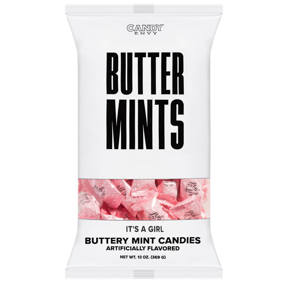 Vibrant wrappers capture attention and invite guests to enjoy these mints.