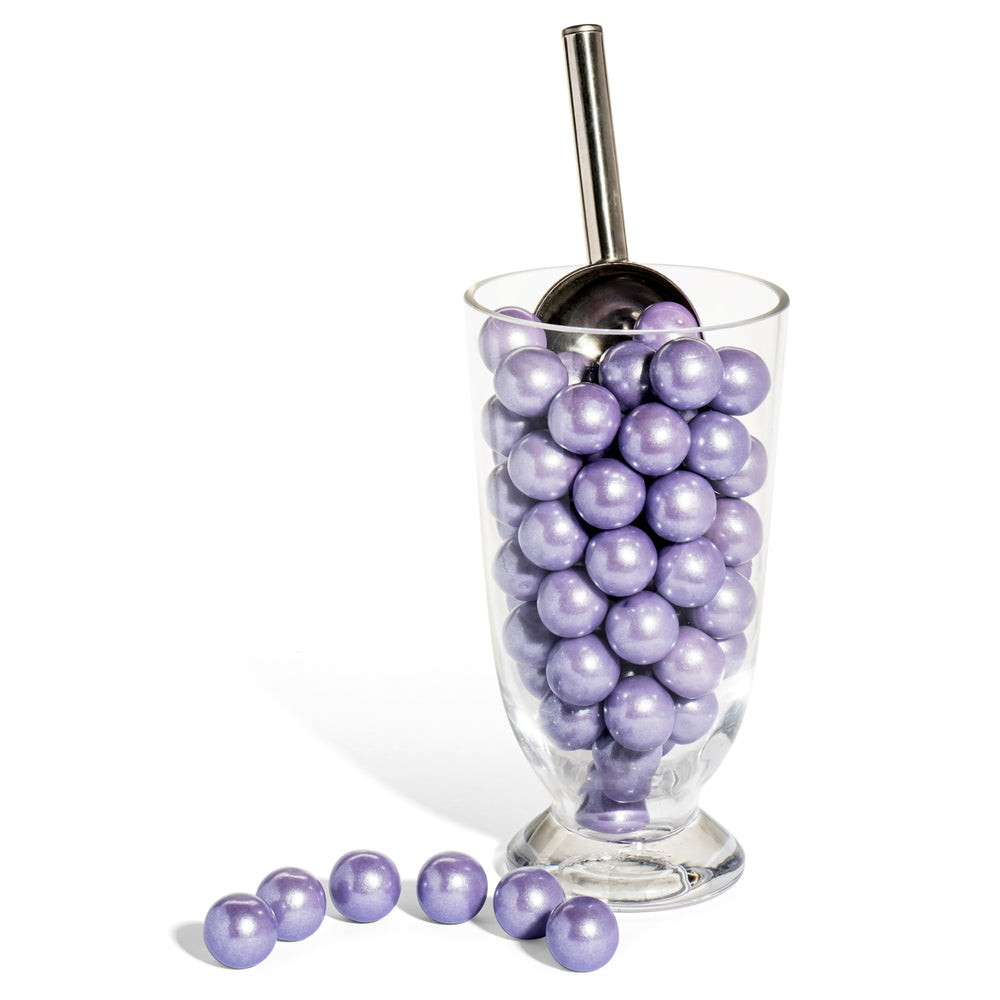 Candy Envy kosher certified logo beside lavender gumballs