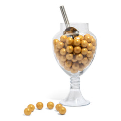 Candy Envy Kosher certified Shimmer Gold Gumballs for events.