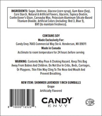 Candy Envy lavender gumballs in 1 inch size for bite-sized snacking