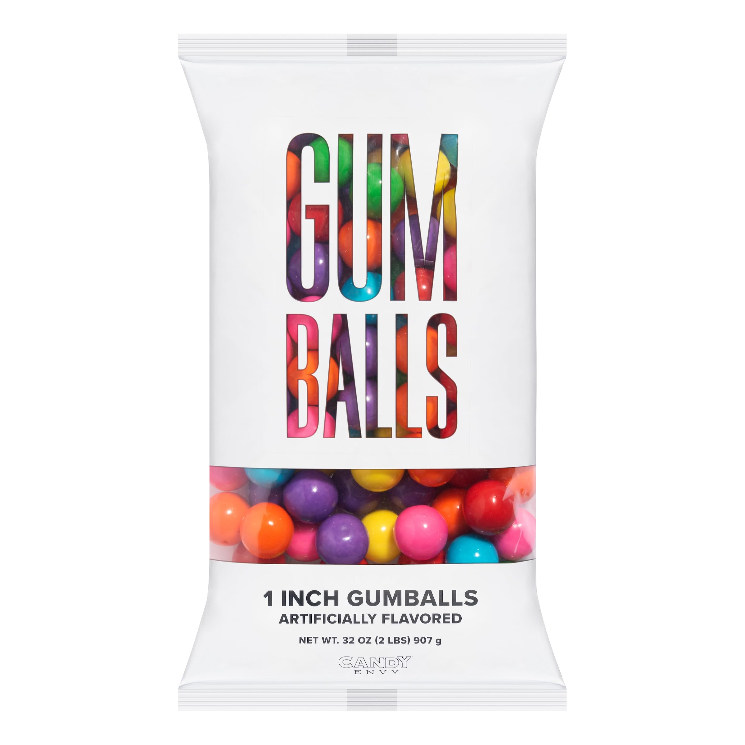 No branding on Candy Envy gumballs keeps bowls clean and visually bright.
