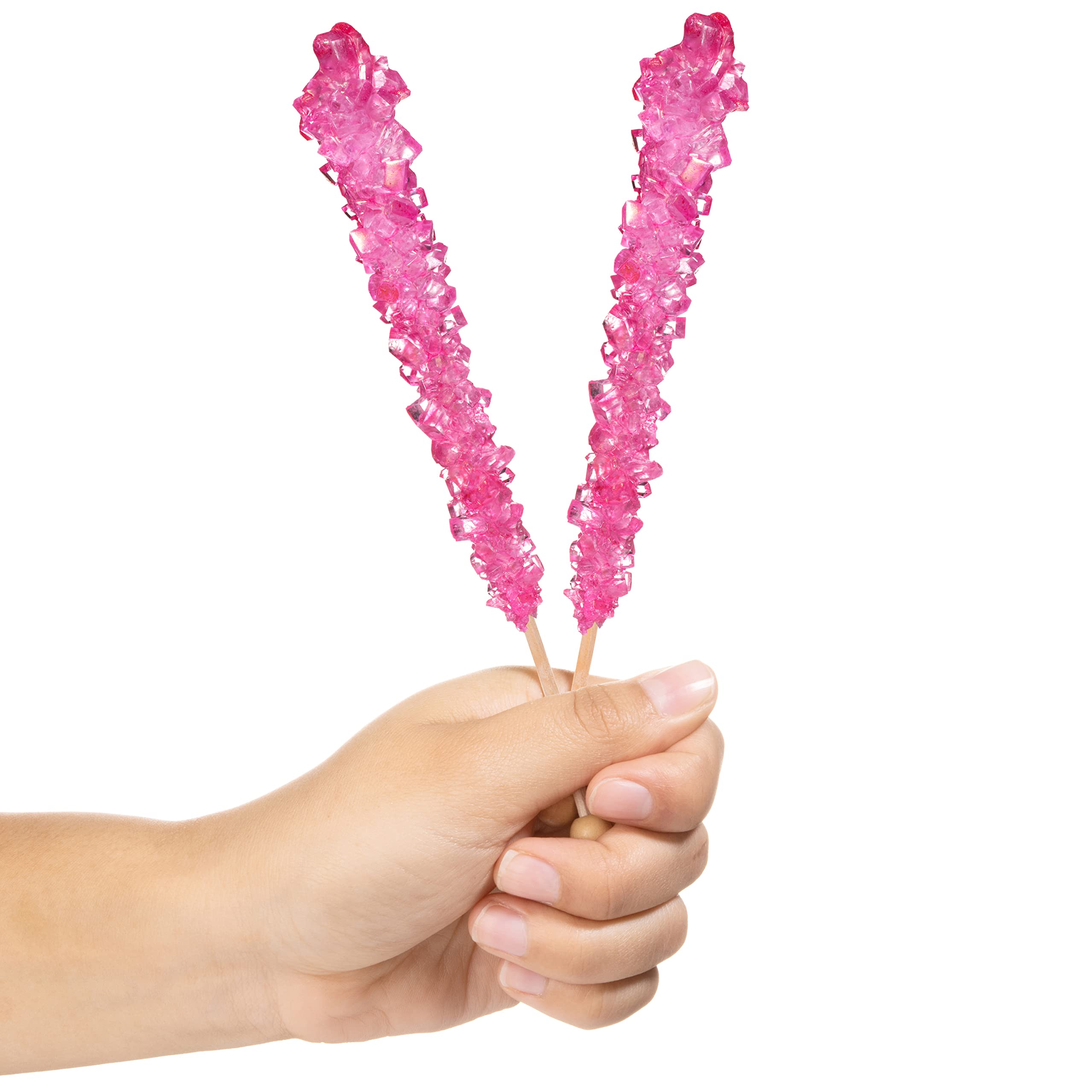 Candy Envy pink rock candy stick cherry, crunchy sugar moments for celebrations.