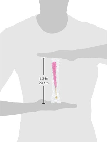 Candy Envy pink rock candy stick cherry, great addition to drinks and desserts.