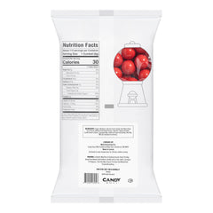 Candy Envy red 1-inch gumballs cherry-flavor close-up for snacking.