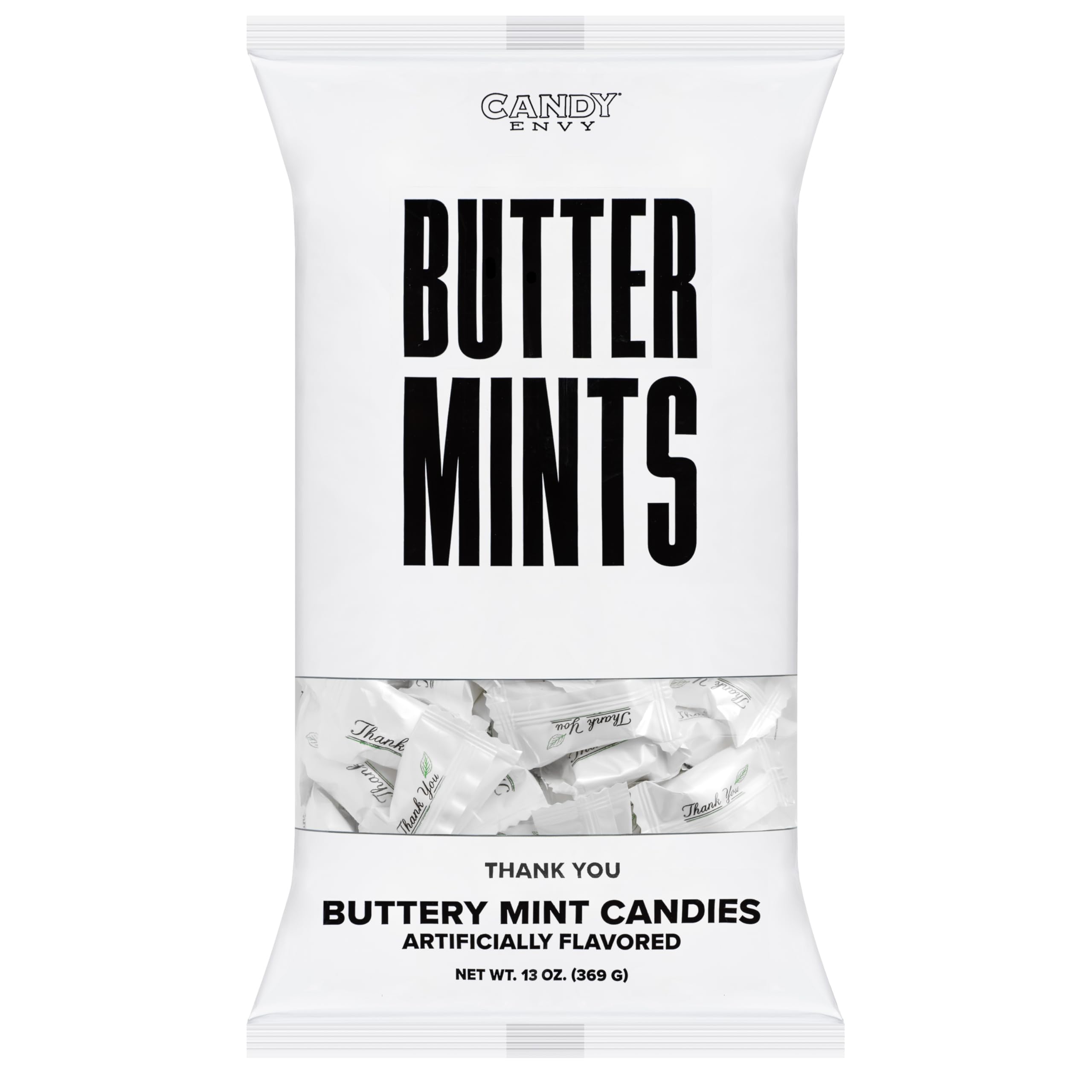 Candy Envy thank you mints on dessert table during celebrations