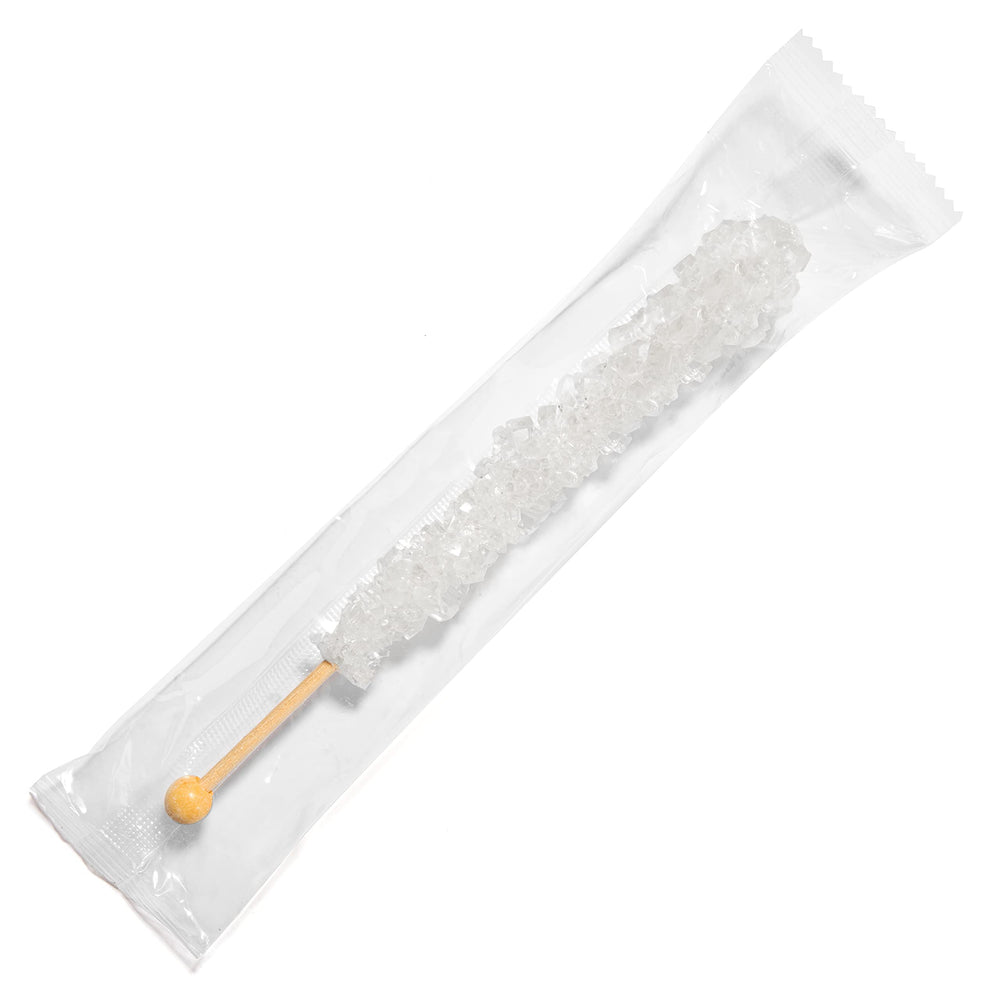 Candy Envy White Rock Candy Stick, 7-inch total length for easy sharing.