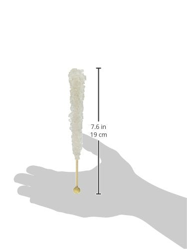 Candy Envy White Rock Candy Stick, great with hot drinks or mixed beverages.