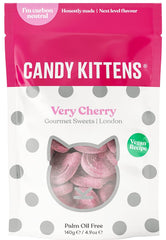 Candy Kittens Very Cherry 125g pack, vibrant gummies for on-the-go snacking.