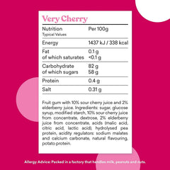 Candy Kittens Very Cherry gummies with bright red color and tart-sweet cherry taste.