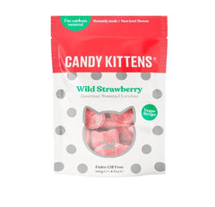Candy Kittens wild strawberry pack shot showing two vegan gummy packs