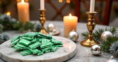Candy Retailer Crème de Menthe Mints gift-ready packaging great for holiday gifting or celebrations.