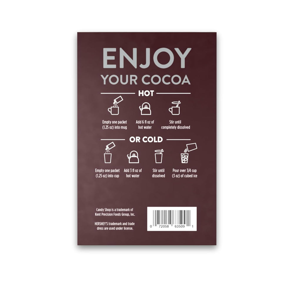 Candy Shop Cocoa dairy certification closeup communicates trusted milk-based cocoa.