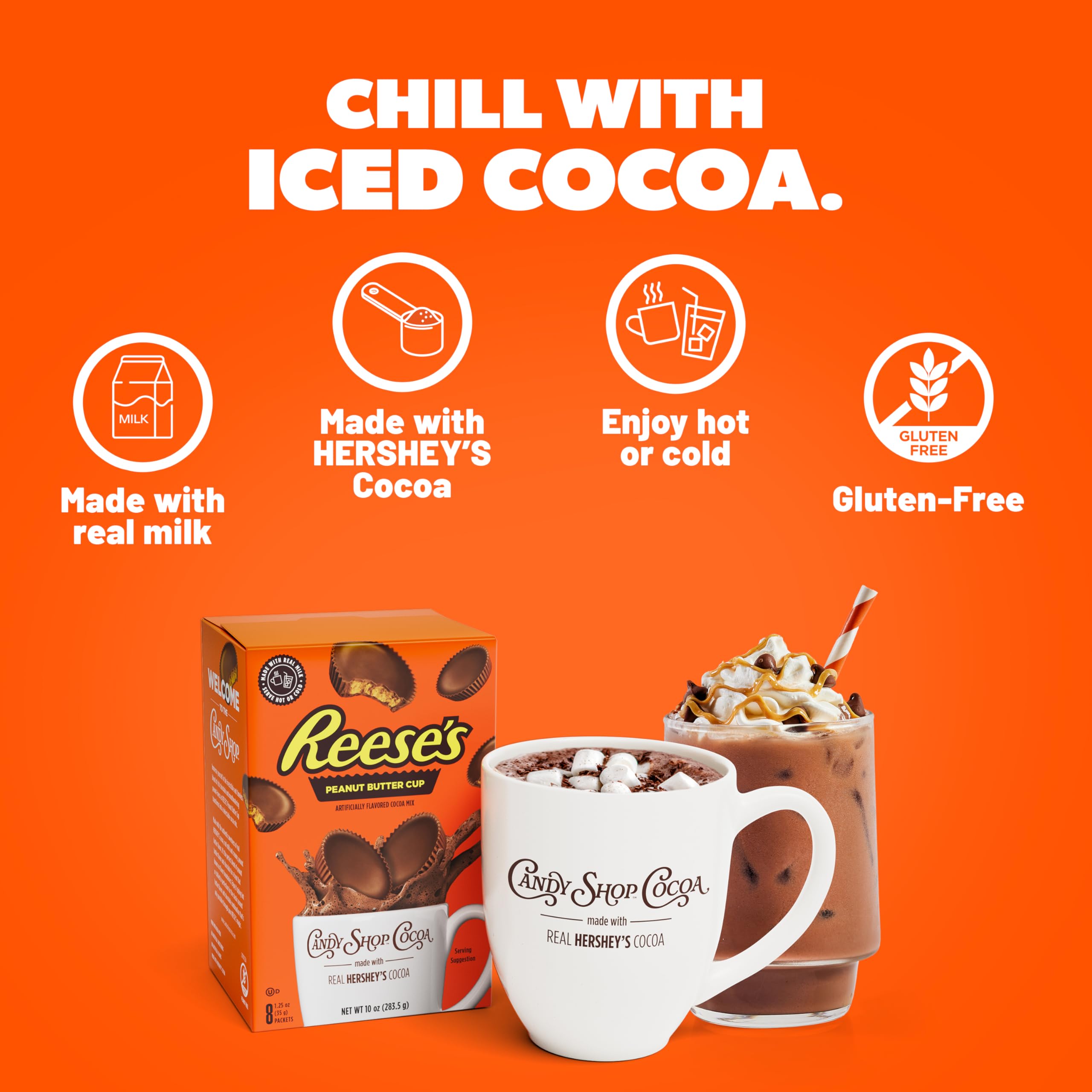 Candy Shop Cocoa Reese's mix gluten free and kosher dairy certified