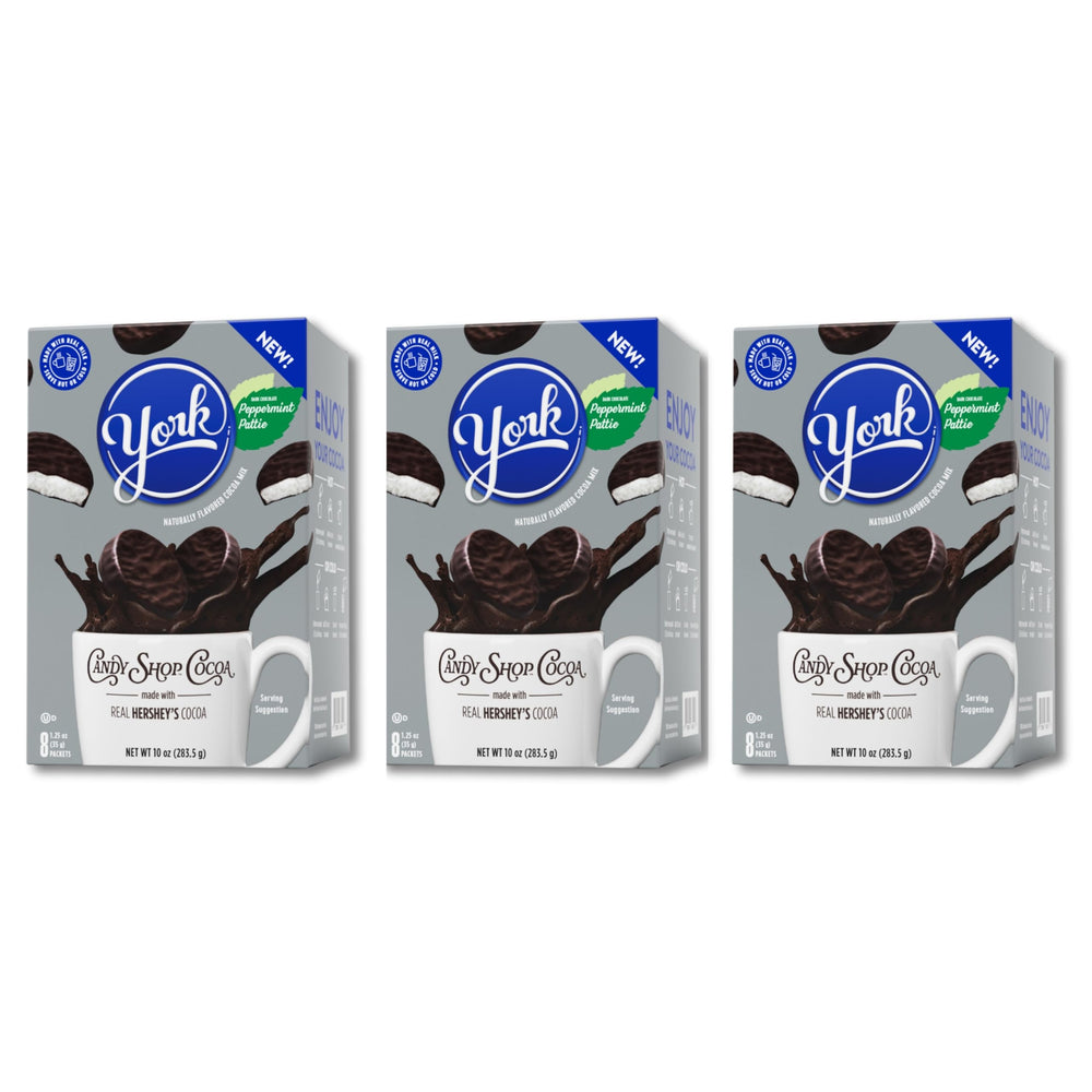 Candy Shop YORK Peppermint Patties Cocoa Mix dissolves smoothly in hot milk for a cozy treat.