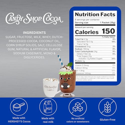 Candy Shop YORK Peppermint Patties Cocoa Mix served iced for a refreshing chocolate mint experience.