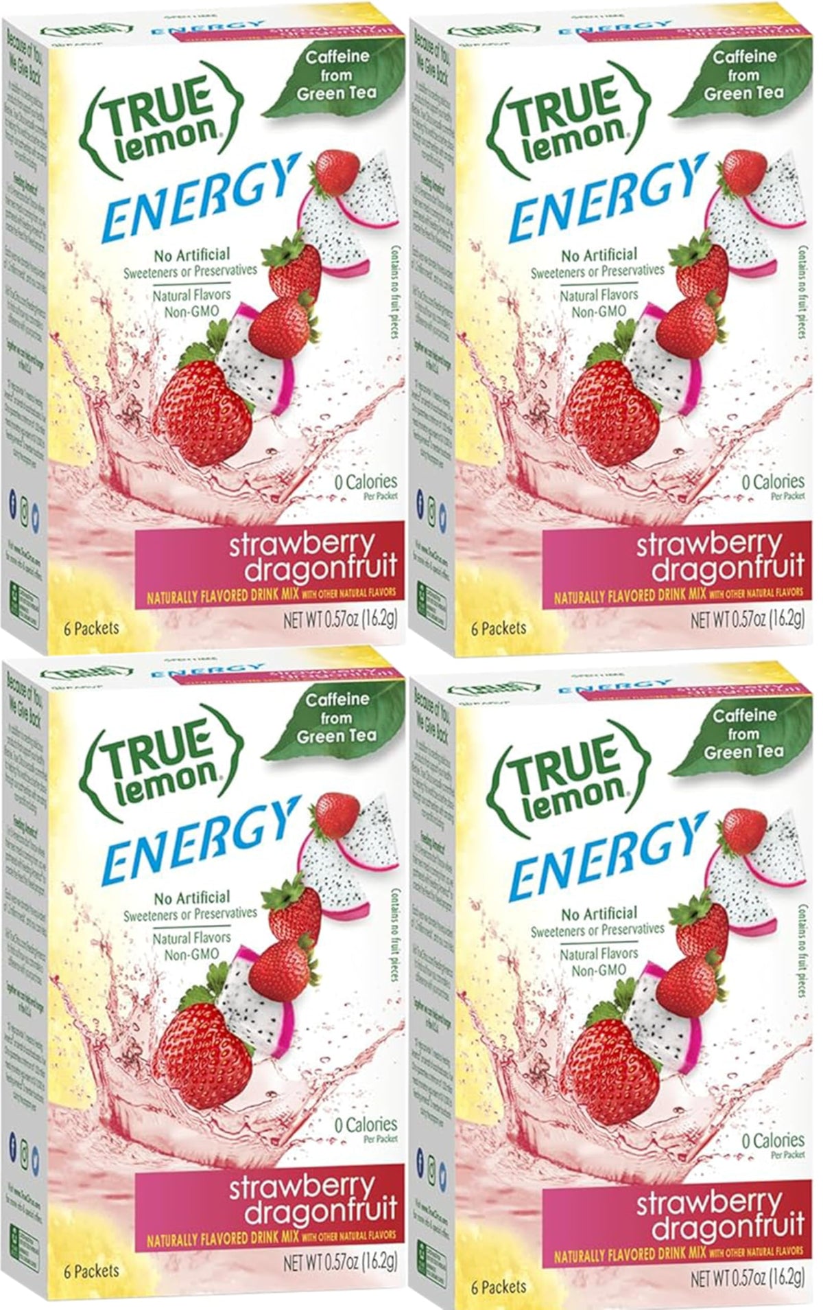 Candy4All TrueLemon Energy Strawberry Dragonfruit bottle with crisp real fruit flavor