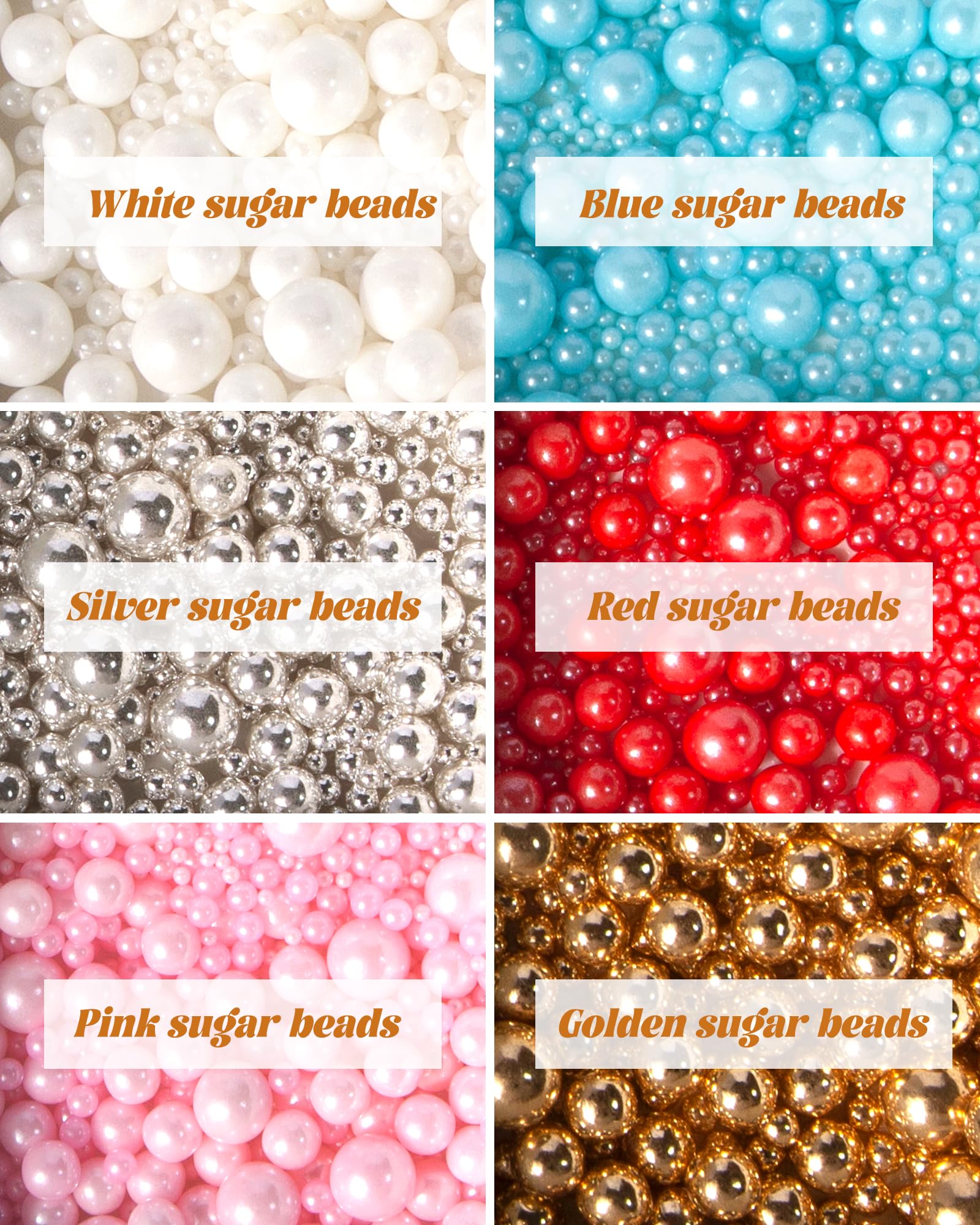 CandyHaven Easter Sprinkles pearls 7mm-8mm decor showcases statement pearls for birthday cakes.