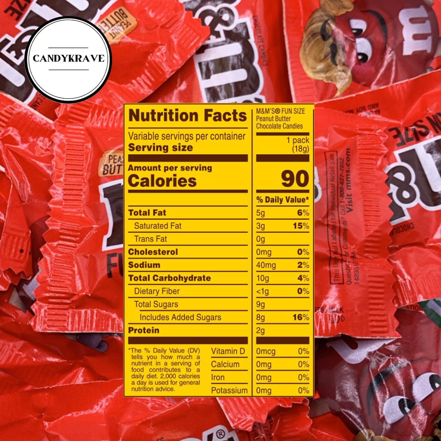 CandyKrave M&M's peanut butter center reveal for creamy filling contrast.