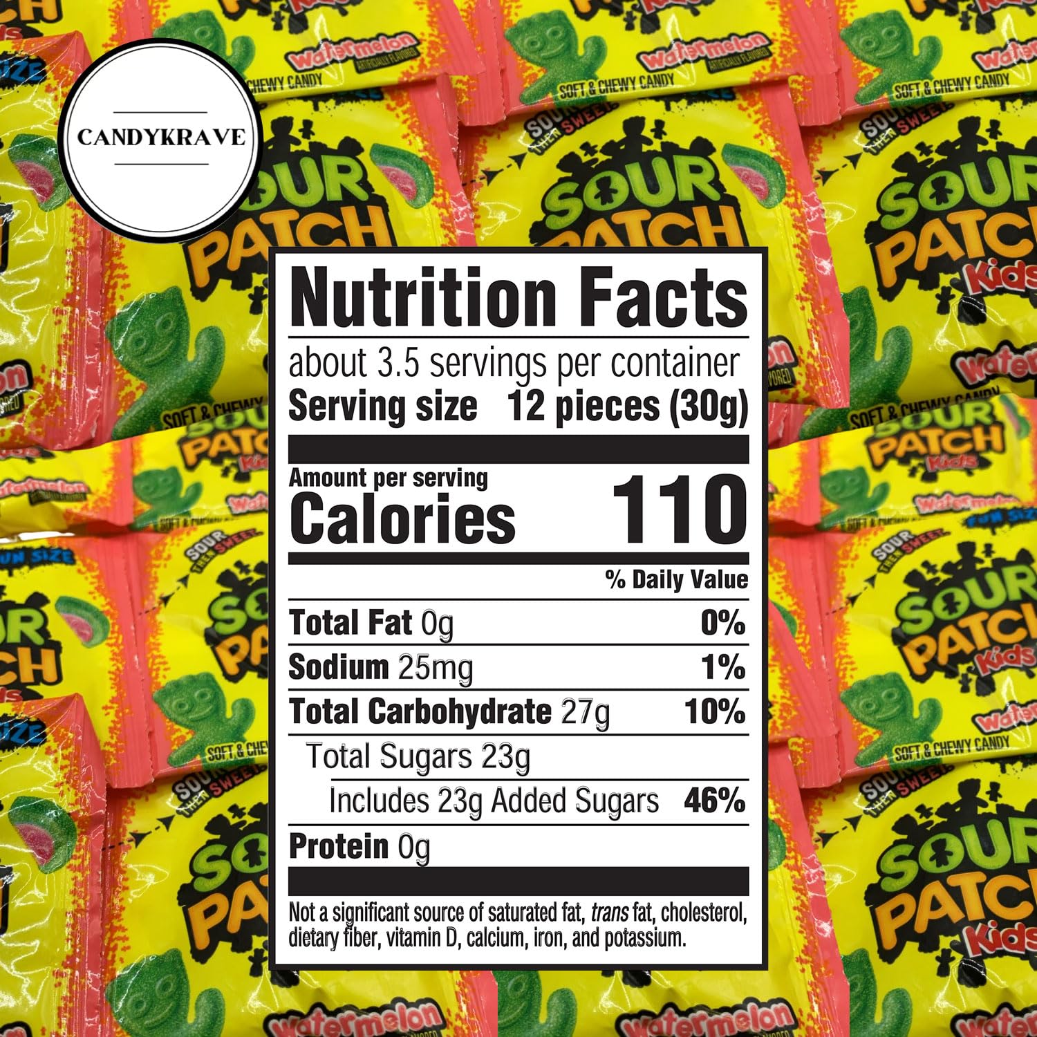CandyKrave SourPatch Kids Watermelon bag closed showing bulk value and freshness.