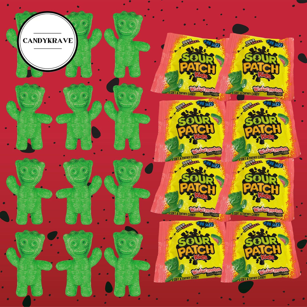 CandyKrave SourPatch Kids Watermelon on a party table for festive snacking.
