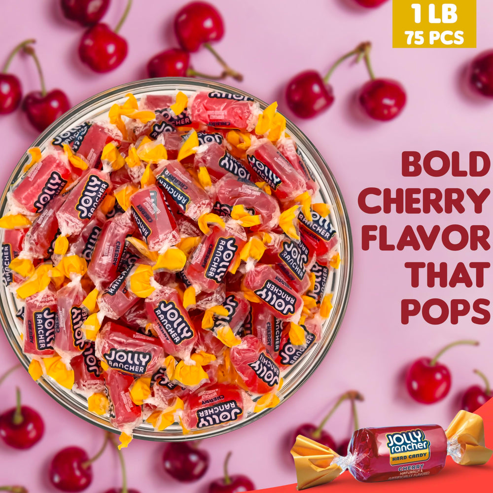Candylish Cherry Jolly Ranchers back-to-school snacks for lunchtime candy bowls.