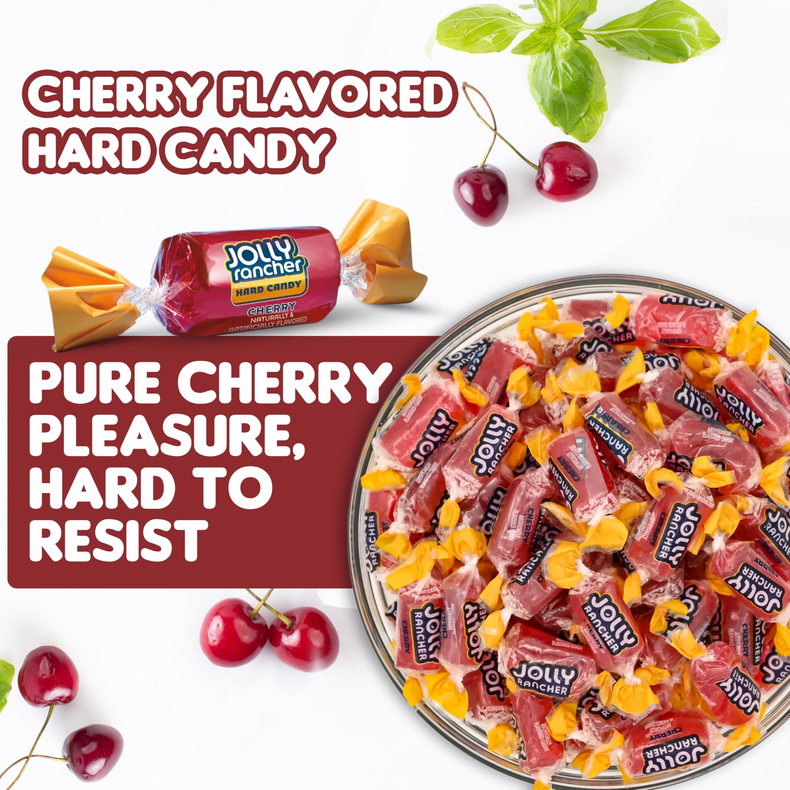 Candylish Cherry Jolly Ranchers individually wrapped candies ideal for classrooms and on-the-go snacking.