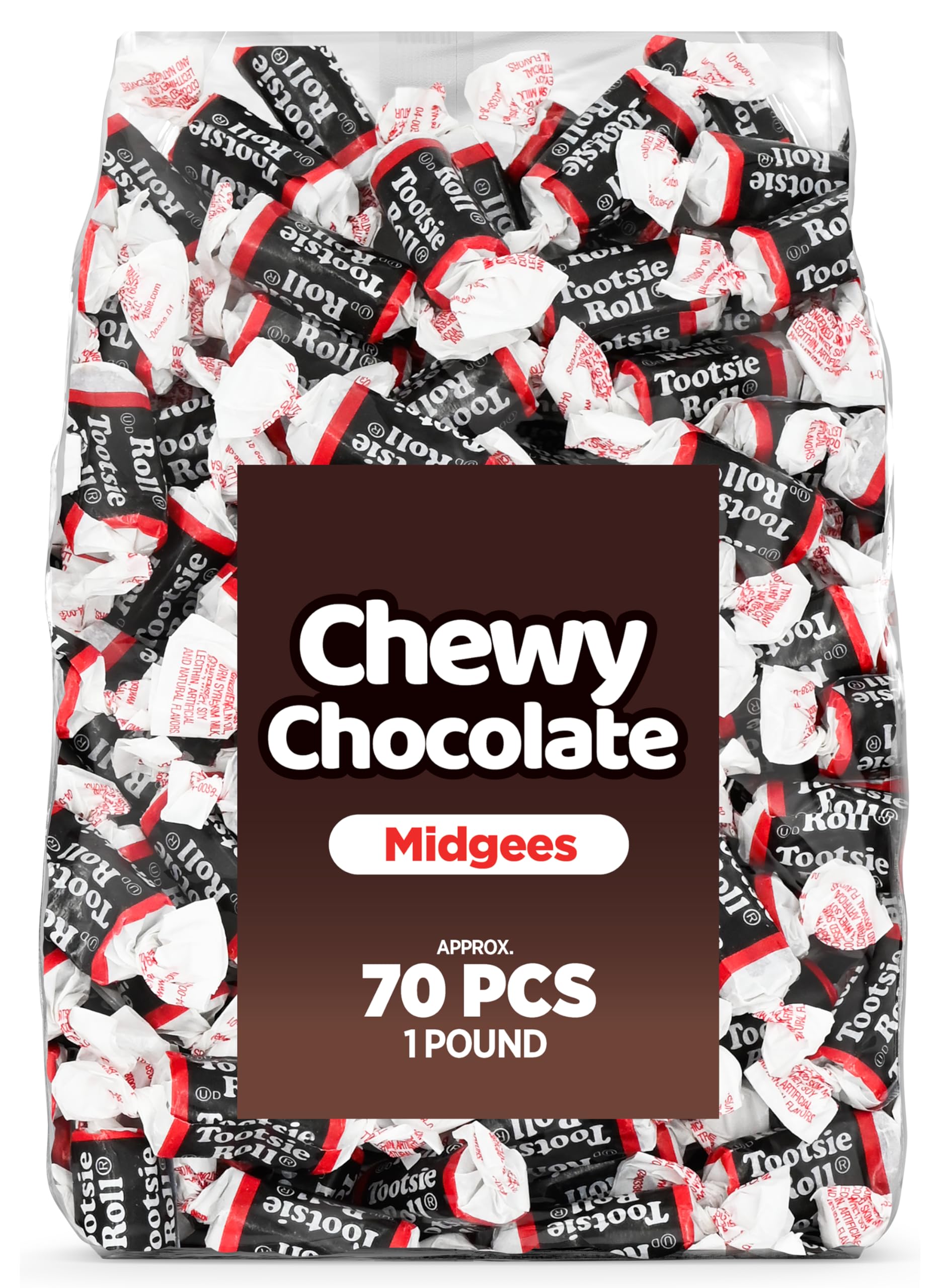 Candylish Chewy Chocolate Midgees bulk bag for party favors and shared snacking