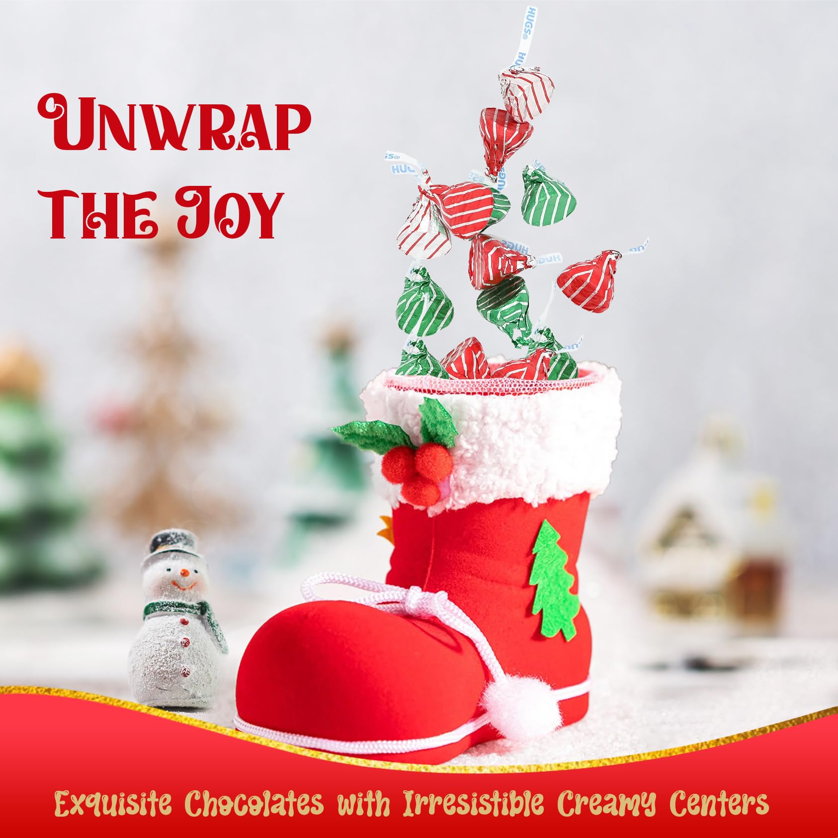 Candylish Christmas Hugs 2 lb bulk bag ready for parties and baking