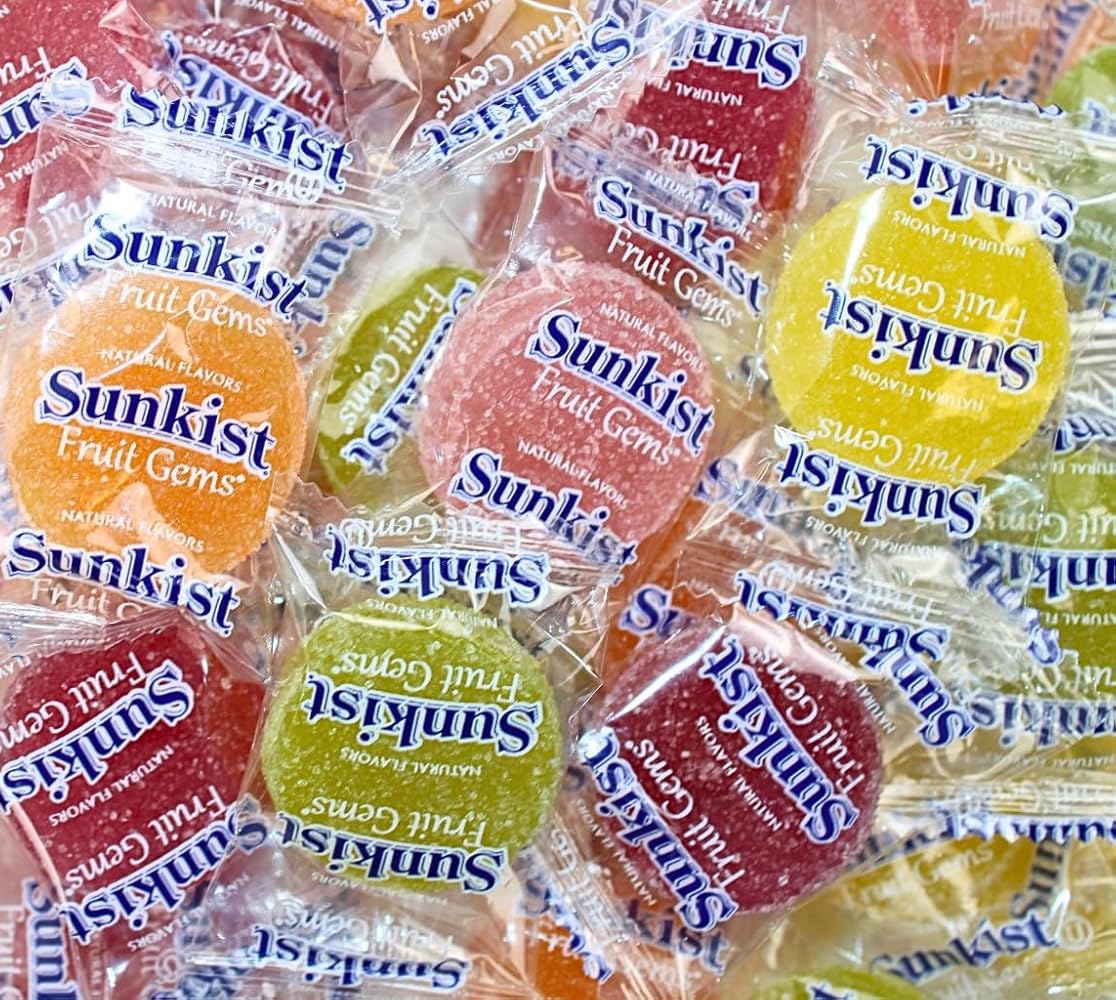 Candylish Fruit Gems assorted citrus pieces, vibrant chewy candy ideal for party favors and gifting