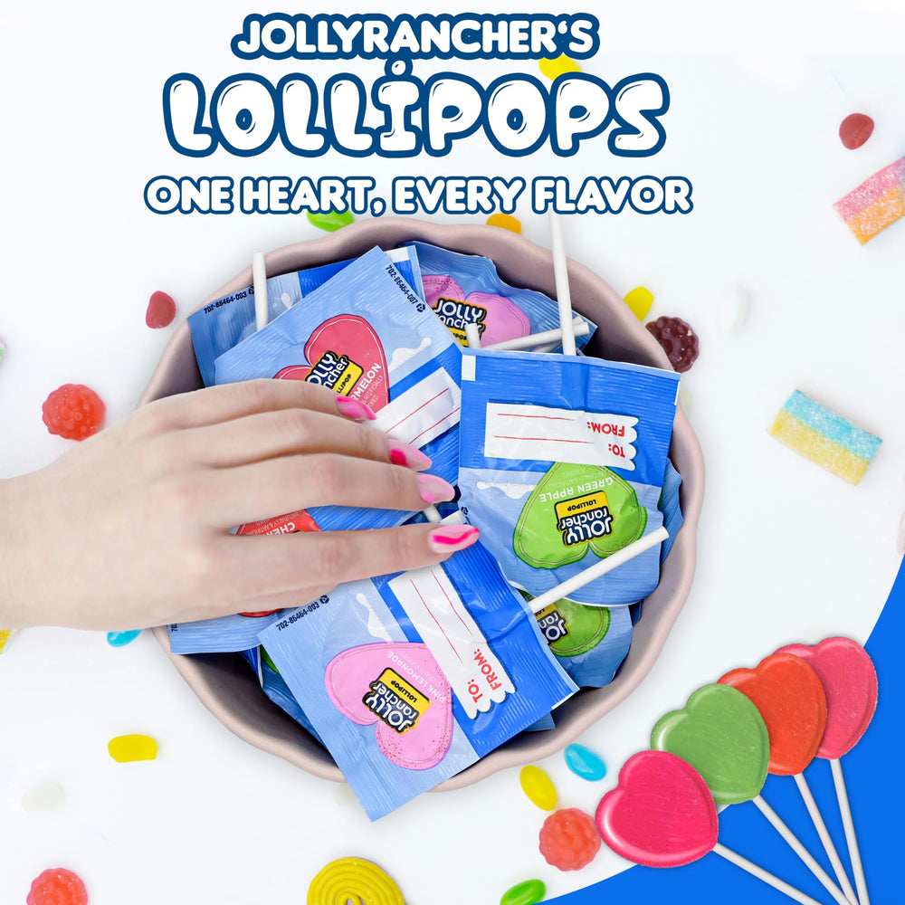 Candylish Jolly Ranchers heart lollipops individually wrapped for easy sharing