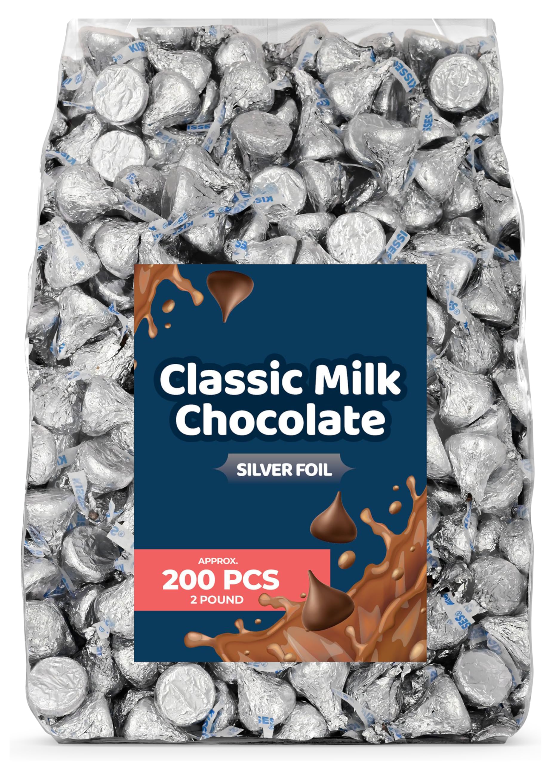 Candylish milk chocolate in classic silver wrap bag, ideal for gifting and sharing joy.