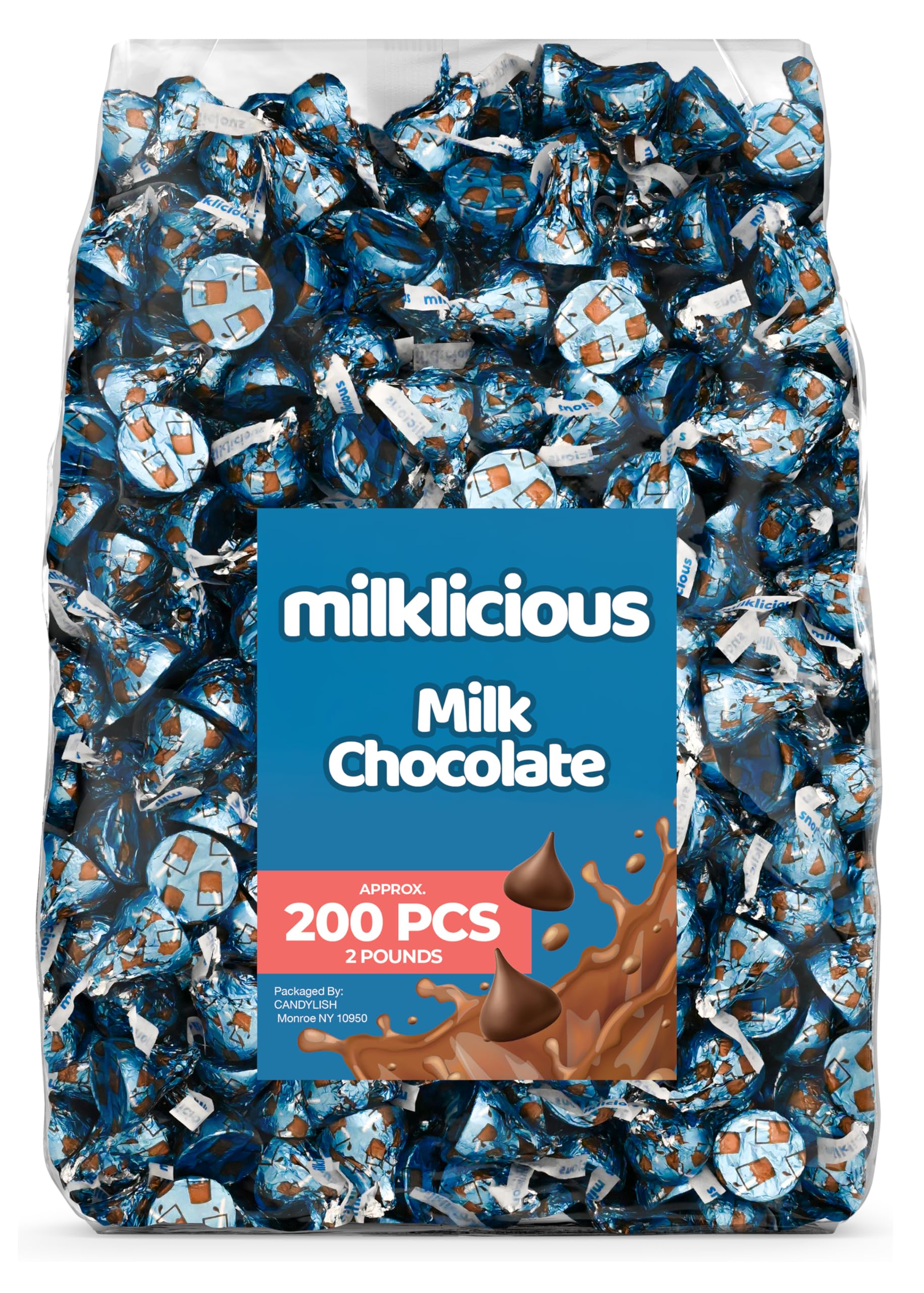 Candylish Milklicious 2lb pack of bulk chocolate for parties and gifts