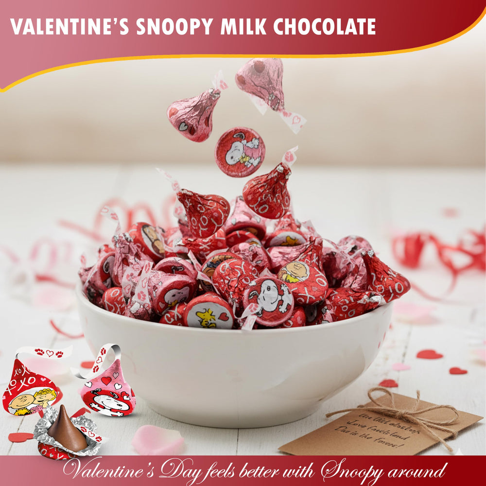 Candylish Snoopy Valentine design chocolate candy for festive gift baskets.