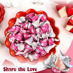 Silver and pink foil wraps create festive candy bowls and dessert tables