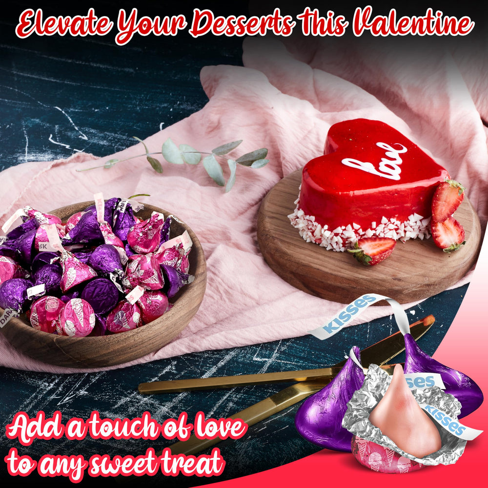 Candylish Valentine's Mix colorful foil packaging on chocolate and strawberry candies, great for decor.