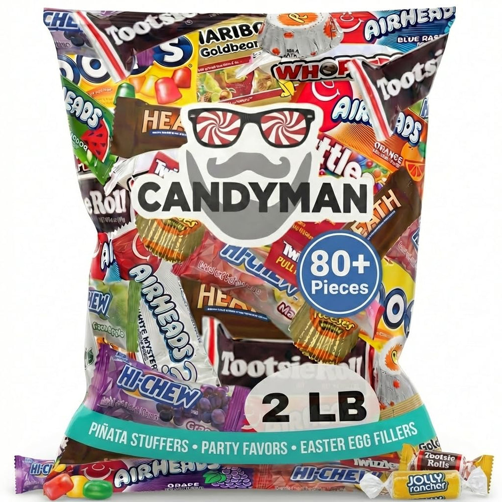 Candyman bulk candy variety pack – 80+ pieces for celebrations and sharing.