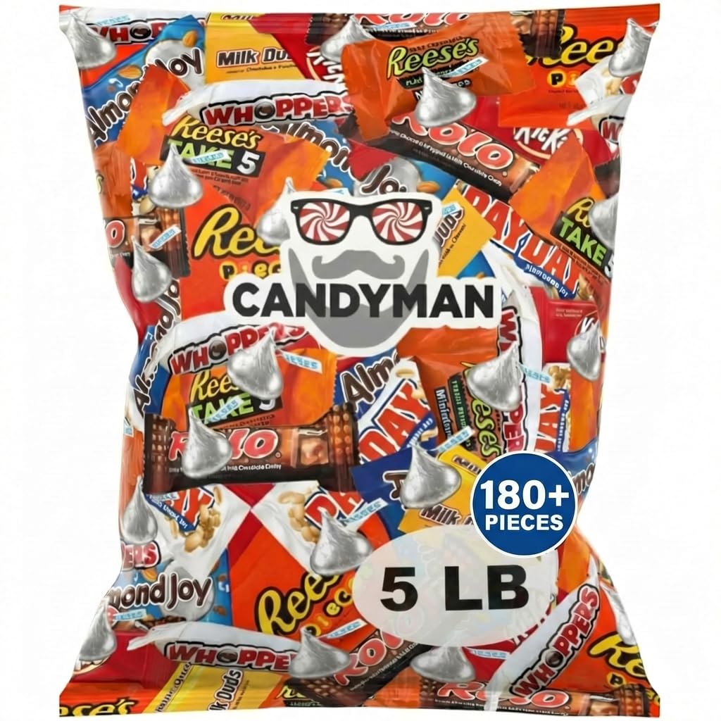 Candyman bulk chocolate variety pack, ideal for parties and on-the-go snacking.