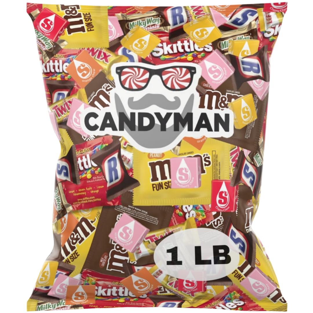Candyman bulk variety pack front bag shows convenient party size treats for easy sharing